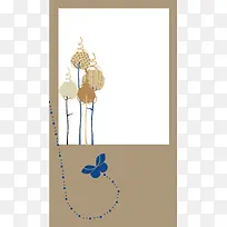 可爱小鸟文本框背景