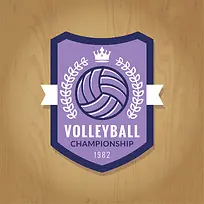 排球锦标赛运动球类logo海报背景素材