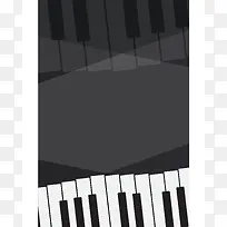 手绘钢琴背景广告背景