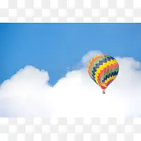 热气球 背景 天空 白云 飞翔13