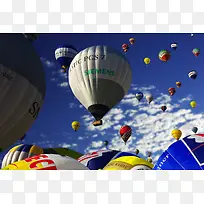 热气球 背景 天空 白云 飞翔5