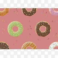 甜甜圈海报背景素材