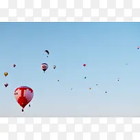 热气球 背景 天空 白云 飞翔10