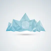 蓝色冰山晶格矢量背景