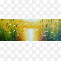 童话秋天插画背景