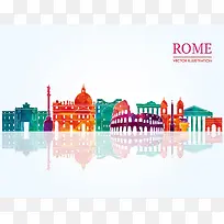 罗马城市建筑背景模板