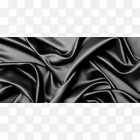 黑色高档丝绸面料素材