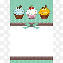 蛋糕食物生日儿童海报背景