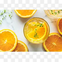 橙子切片 水果 食物 黄色