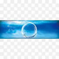 海底透明泡泡背景图