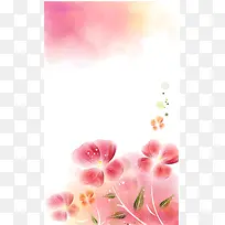 唯美粉色花朵背景素材