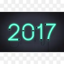 2017新年科幻灯光背景海报
