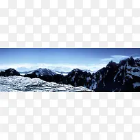 户外雪山背景