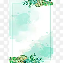 春天初夏小清新新品上新海报背景素材