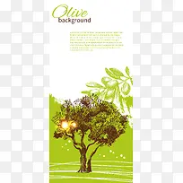 橄榄油卡通水果海报背景素材