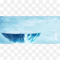 夏季冰爽促销海报banner背景