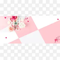 七夕情人节浪漫小清新粉色banner