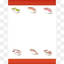 矢量日本寿司美食背景素材