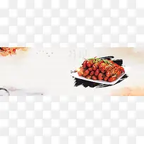 浅色食品熟食麻辣小龙虾banner