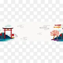 喜庆卡通旅游花卉banner