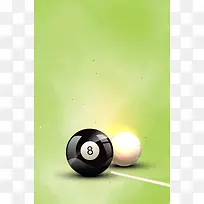 矢量卡通质感休闲台球运动海报背景图