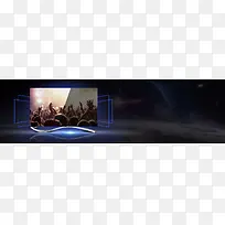 家装节家电电视机科技黑banner