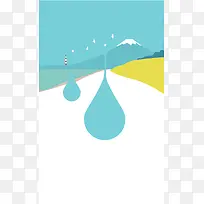 山坡上的水滴背景素材