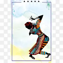 传统民族舞蹈海报背景素材