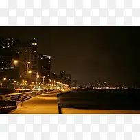 城市 夜景道路