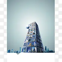 商务蓝色第一背景