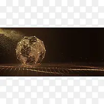 金色大气会年会商务科技背景