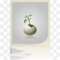 大气破壳树苗背景