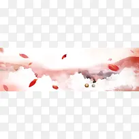 大气花瓣渐变粉色banner背景
