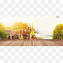淘宝进口水果泰国风景海报背景banner