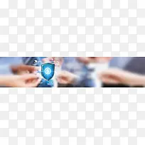 网络安全商务蓝色海报banner