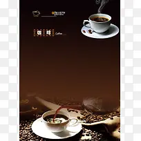 咖啡店咖啡单海报背景素材