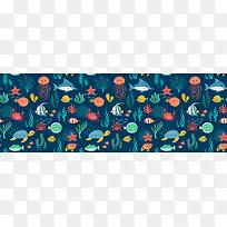 炫彩花纹背景banner