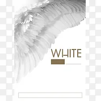 白色情人节翅膀天使酒吧派对海报