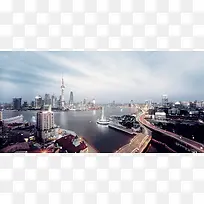 上海全景风光摄影旅游海报