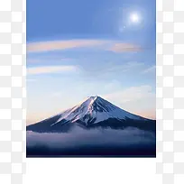 富士山海报背景素材