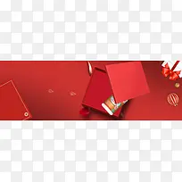 新年年货节保健品红色banner