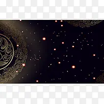 中式图腾简洁闪光邀请函背景素材