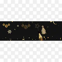 圣诞节金色派对电商促销简约大气banner