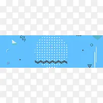 抽象几何线条可爱风格电商banner
