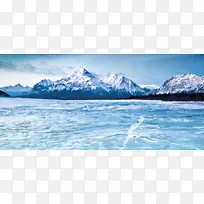 冰雪山峰背景