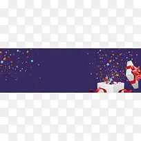 圣诞节紫色简约banner