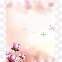 粉色梦幻花朵背景素材