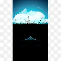 竖切面夜色梦幻背景图