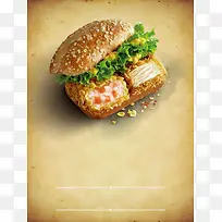 汉堡食品背景素材