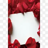 玫瑰花瓣底纹海报背景模板
